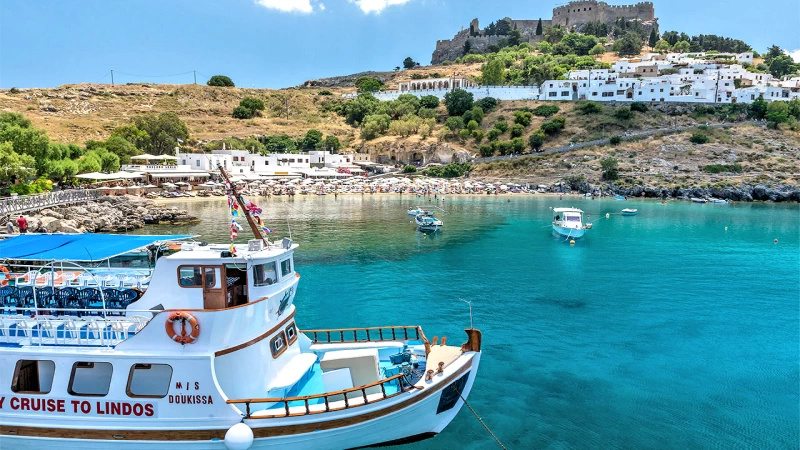 Boat trip to Lindos Village