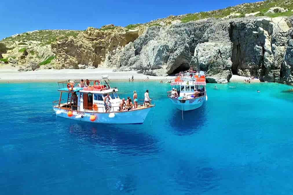 Boat trip to Anthony Quinn, Kallithea bays & Traganou caves