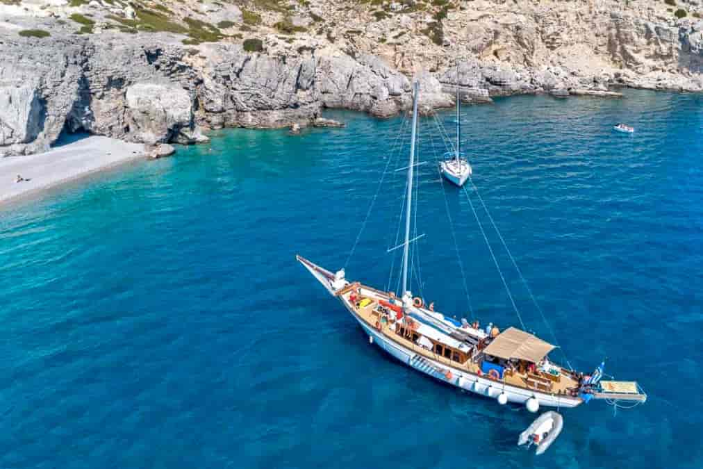 Boat trip to Anthony Quinn, Kallithea bays & Traganou caves