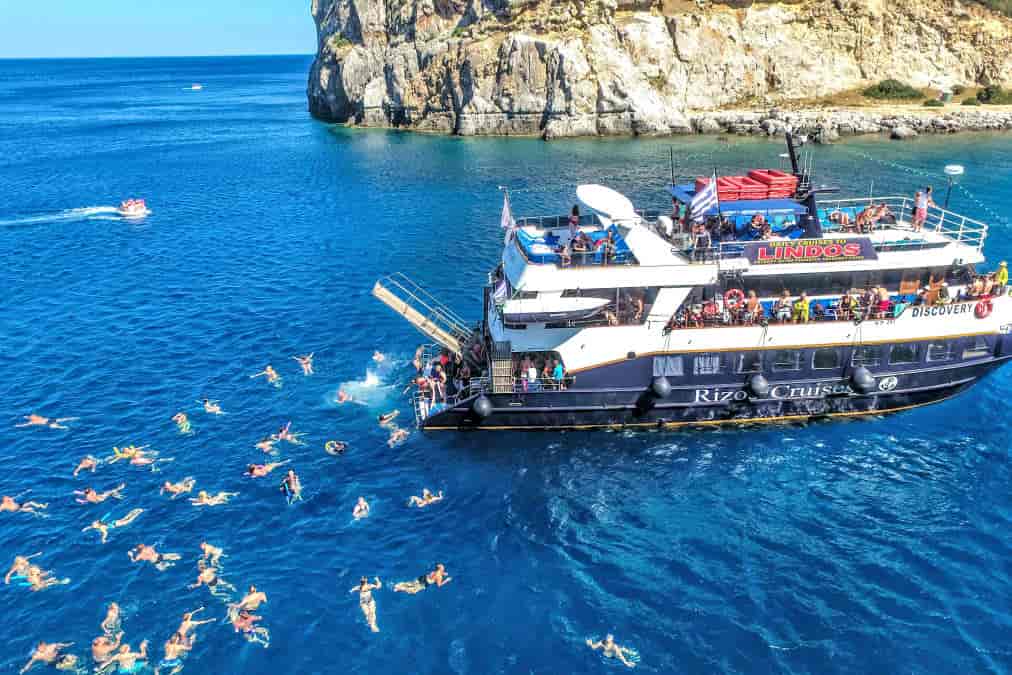 Boat trip to Anthony Quinn, Kallithea bays & Traganou caves