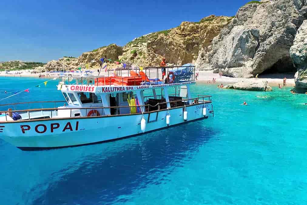 Boat trip to Anthony Quinn, Kallithea bays & Traganou caves