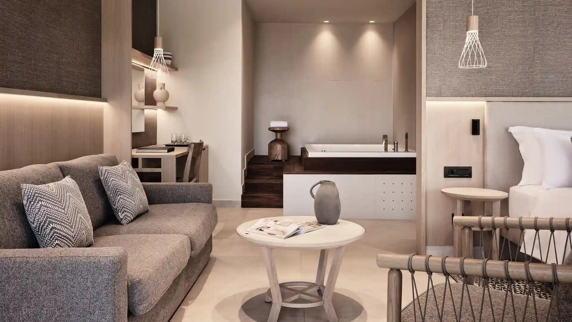 One-Bedroom Panoramic Suite with Sea View, Private Pool & Hot Tub