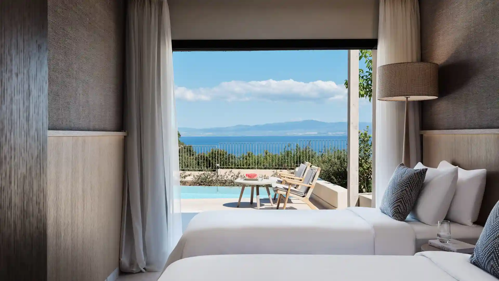 Two-Bedroom Panoramic Suite with Sea View, Private Pool & Hot Tub