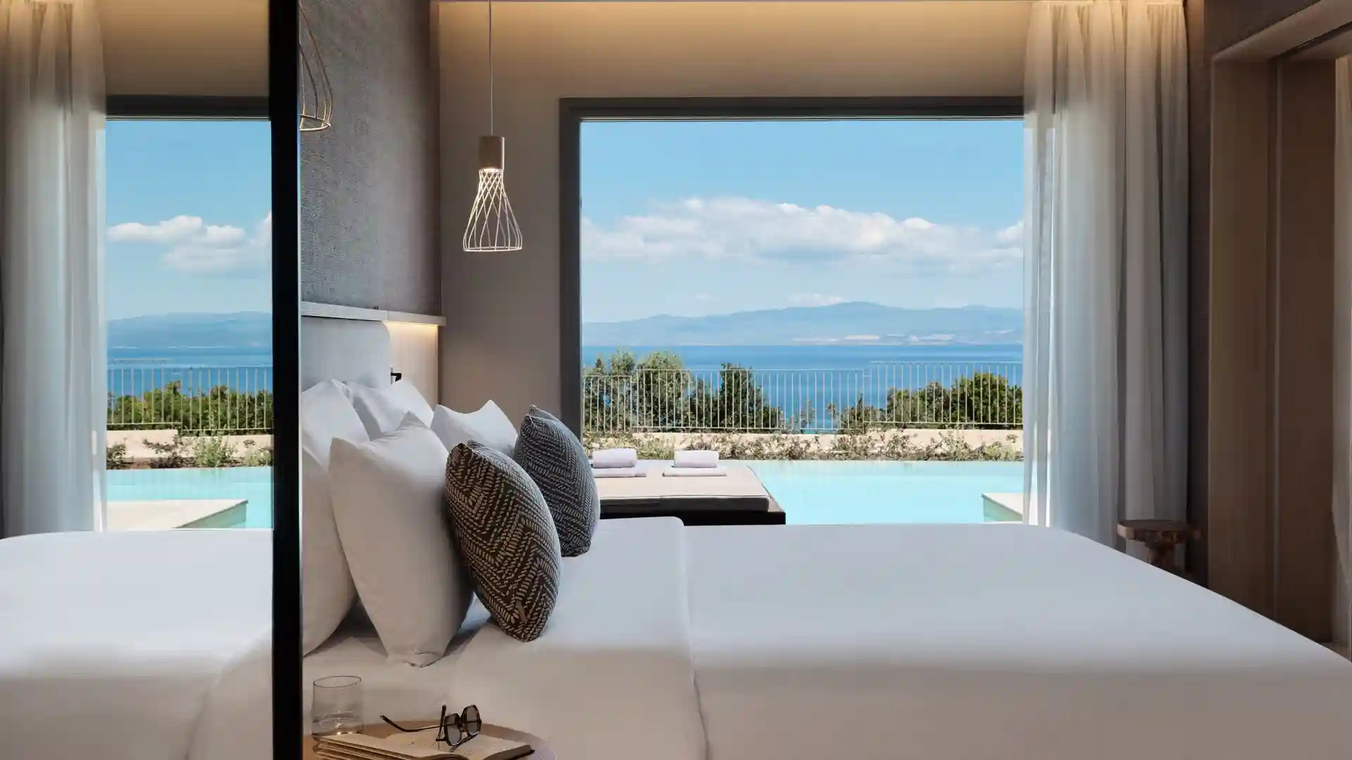 Two-Bedroom Panoramic Suite with Sea View, Private Pool & Hot Tub